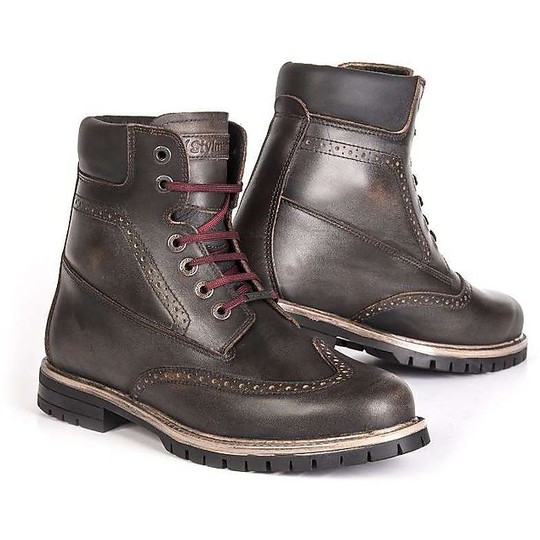 Boots Cafe Racer Motorcycle Technicians Stylmartin WAVE Dark Brown