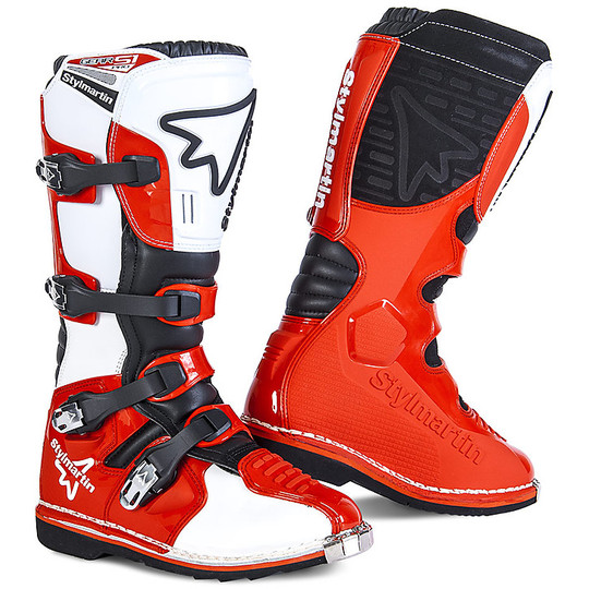 Boots Moto Cross Enduro Stylmartin GEAR MX Rot Weiß