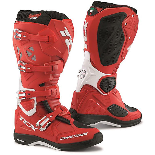 Boots Moto Cross Off-Road TCX Comp Alter Michelin Rot / Weiss