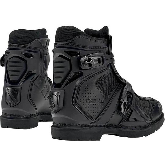 Boots Motorcycle Racing Icon Field Armor Model 2 Black