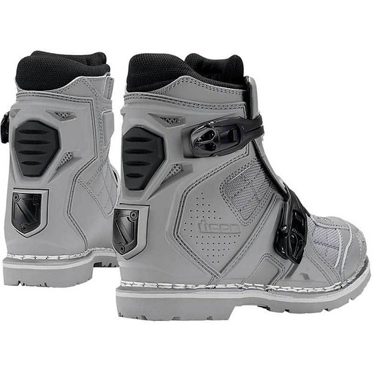 Boots Motorcycle Racing Icon Field Armor Model 2 Grey