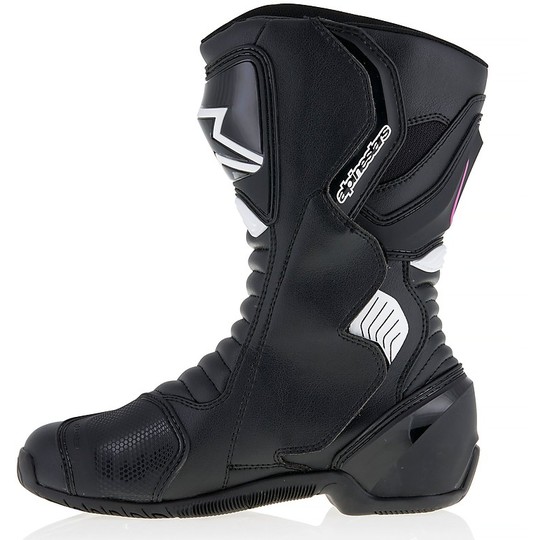 Boots Women's Moto Tourism Alpinestars SMX-6 v2 Drystar Black White Fuchsia