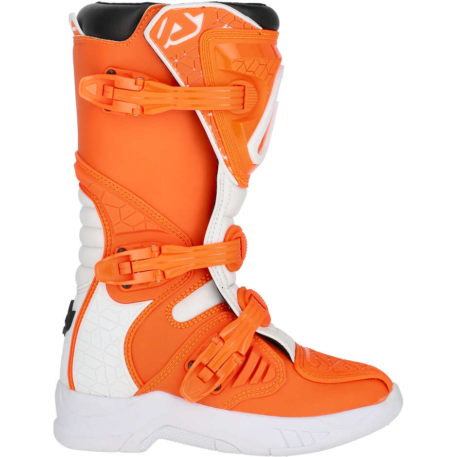 Botte Moto Cross Enduro Enfant Acerbis X-TEAM KID Orange Blanc