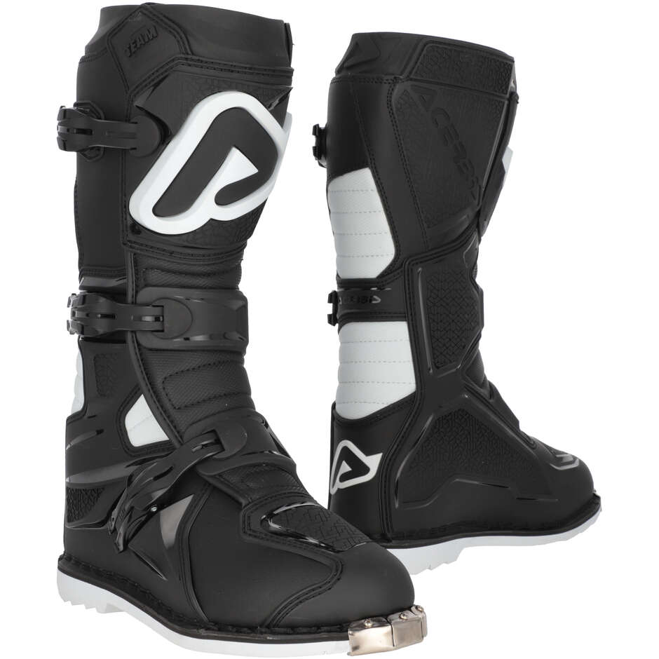 Bottes Acerbis E-TEAM 2.0 noires et blanches pour moto enduro