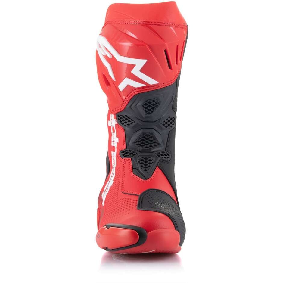 Bottes de course moto Alpinestars SUPERTECH R Rouge Fluo Rouge