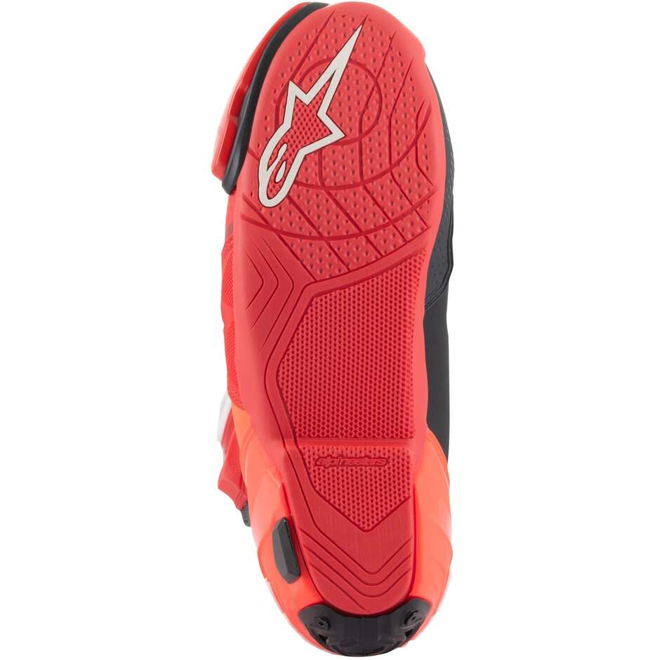 Bottes de course moto Alpinestars SUPERTECH R Rouge Fluo Rouge