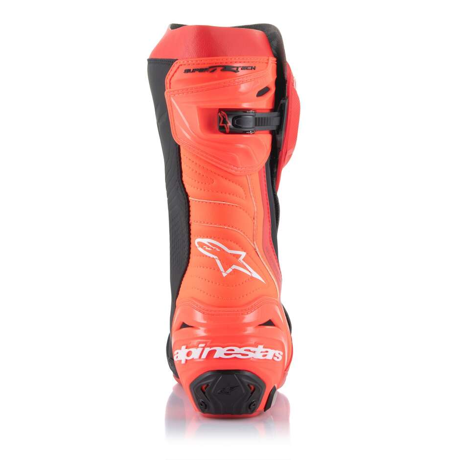 Bottes de course moto Alpinestars SUPERTECH R Rouge Fluo Rouge