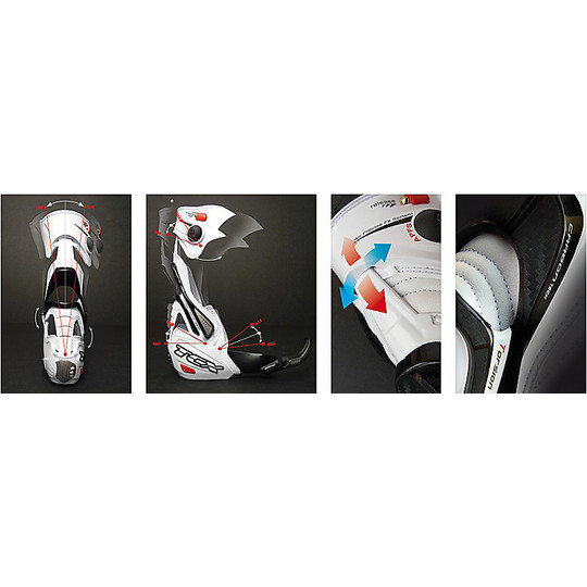 Bottes de course moto Tcx Racing R-S2 Evo blanc noir