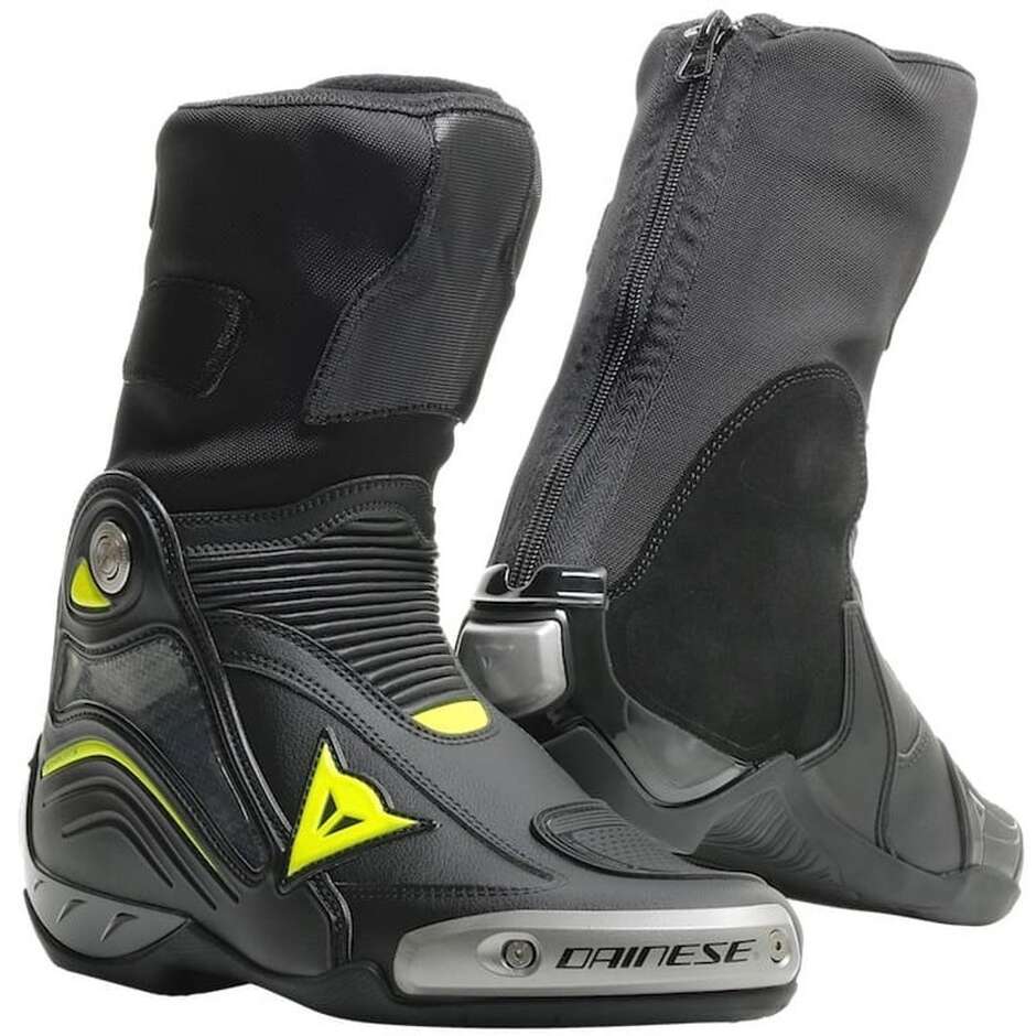 Bottes de course professionnelles Dainese AXIAL D1 Noir Jaune Fluo