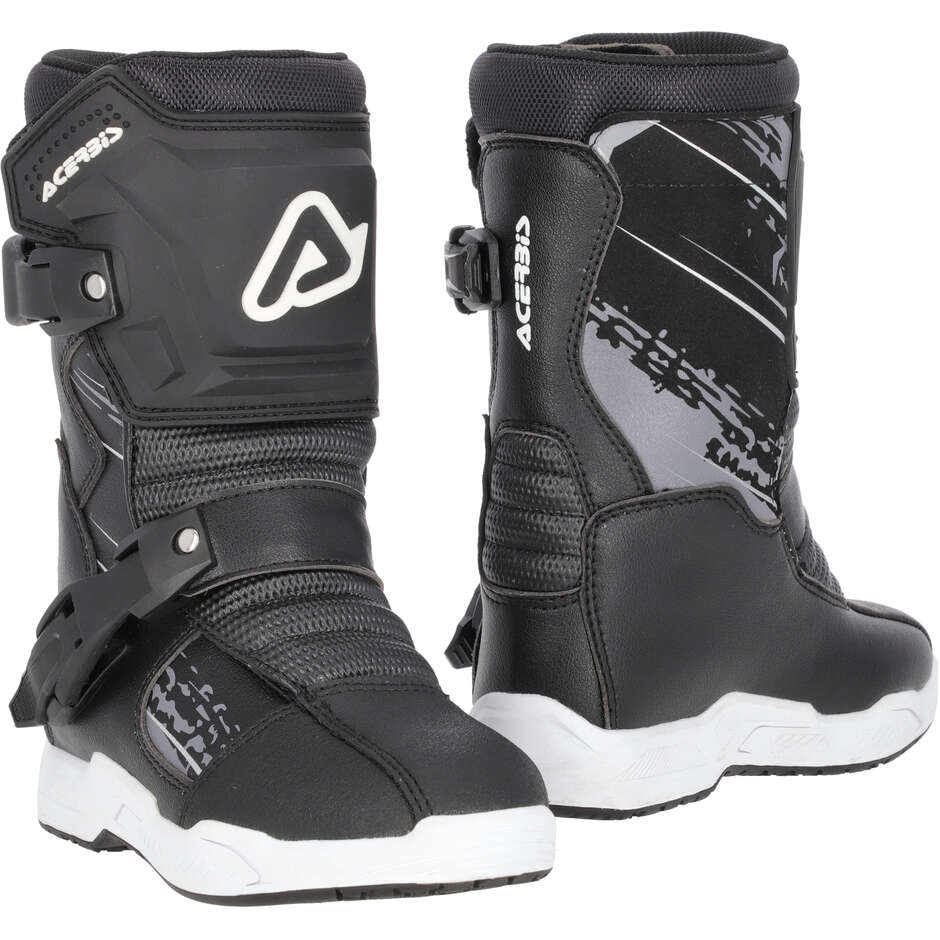 Bottes de moto Acerbis Puppy Kid Cross Enduro noires
