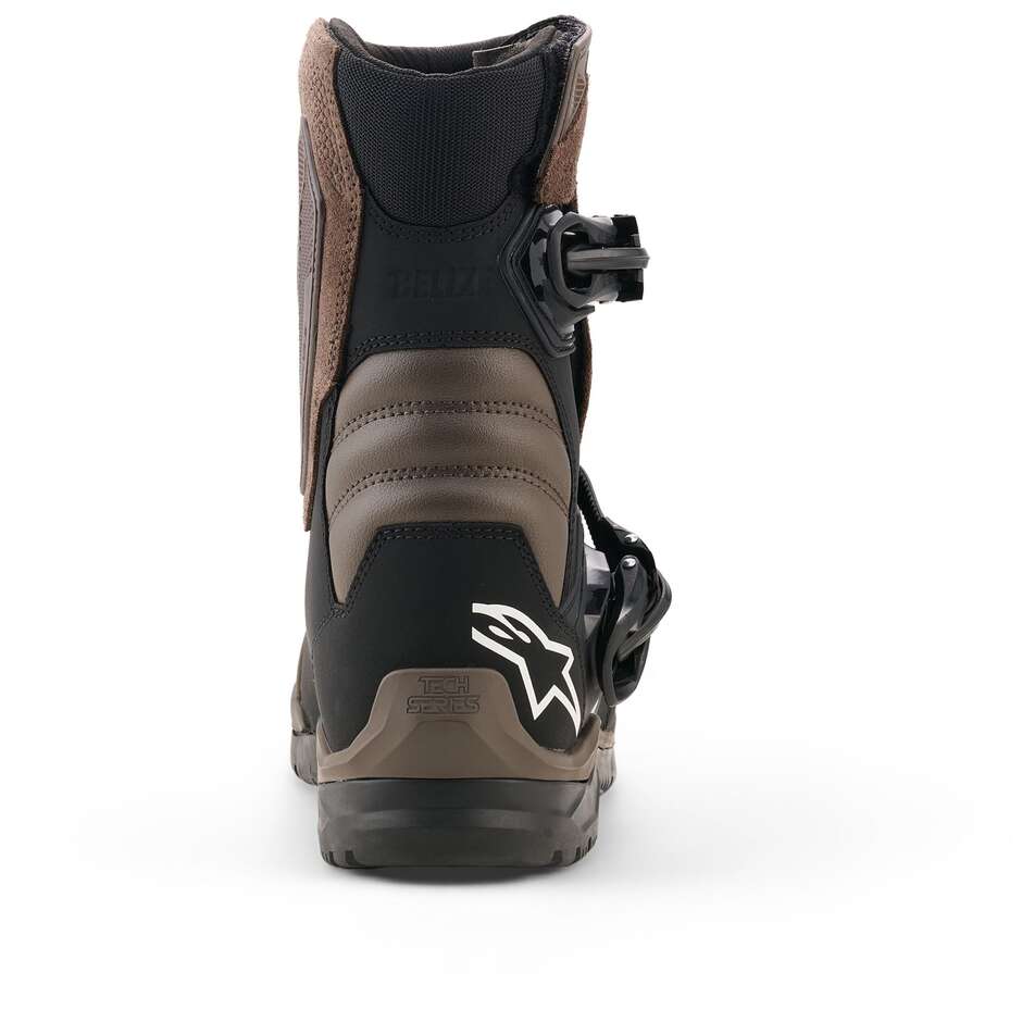 Bottes de moto Alpinestars BELIZE V2 DRYSTAR marron et noir