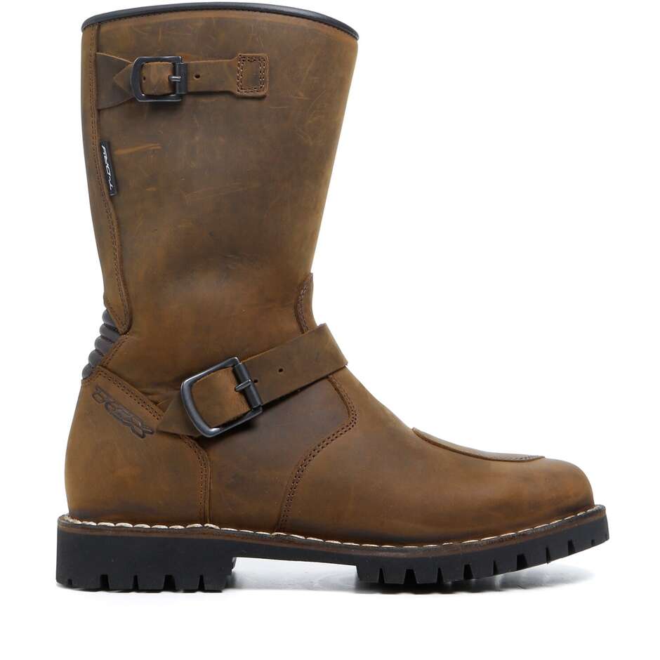 Bottes de moto de tourisme Custom TCX Fuel Waterproof Brown Vintage