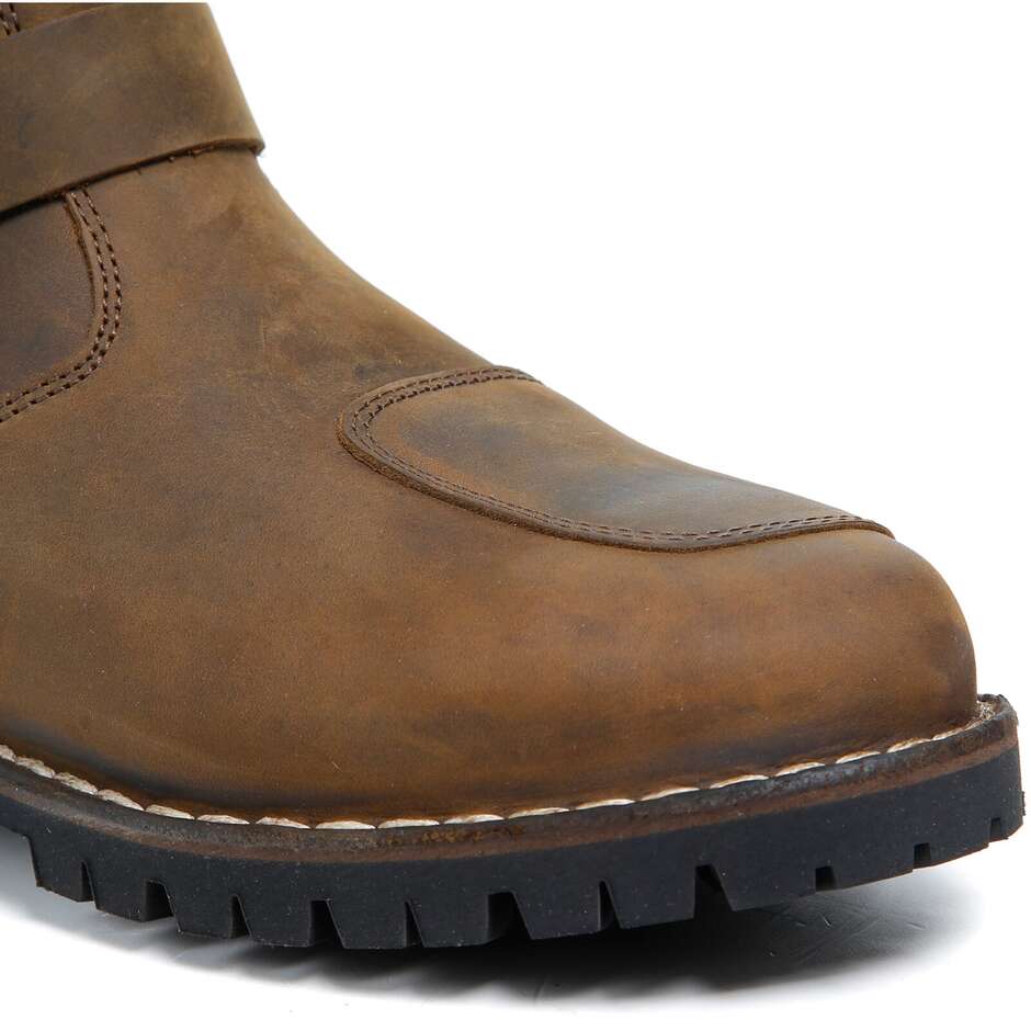 Bottes de moto de tourisme Custom TCX Fuel Waterproof Brown Vintage