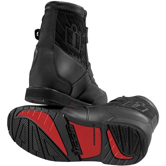 Bottes de moto imperméables techniques Icon Patrol Brown