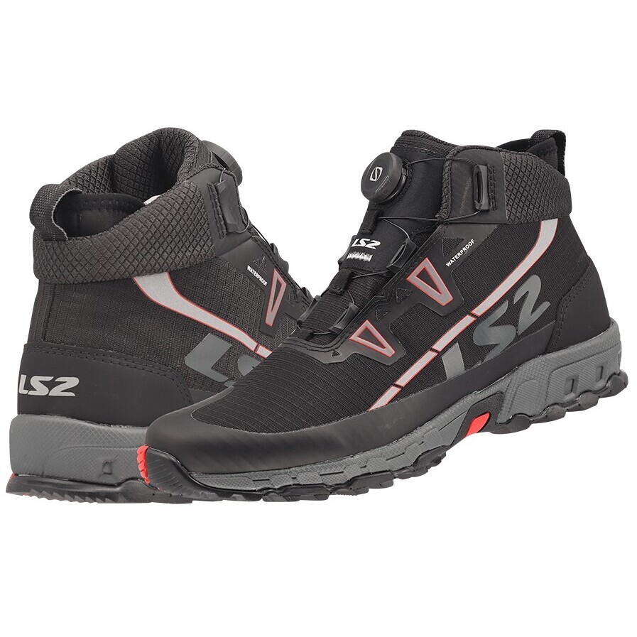 Bottes de moto LS2 TREKKER MAN WP noires