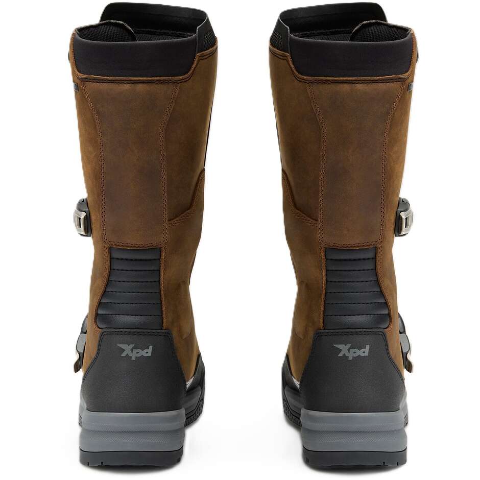Bottes de moto marron Xpd X-ADVENTURE H2OUT