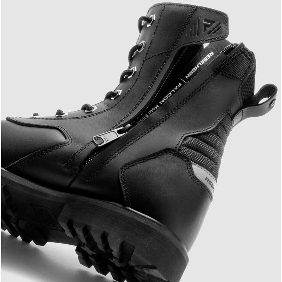 Bottes de moto noires Rebelhorn FALCON