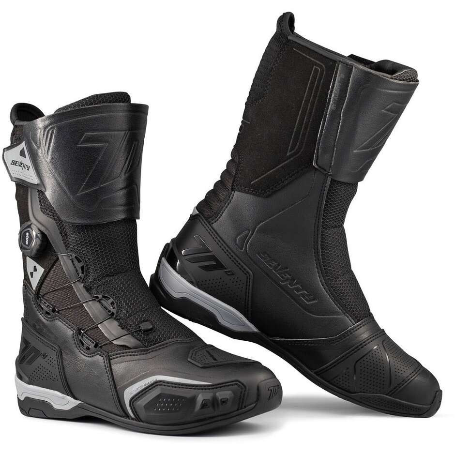 Bottes de moto noires Seventy Degrees SD-BT9 GAVIA