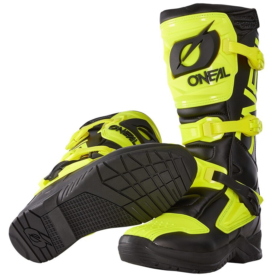 Bottes de moto Oneal RSX BOOT neuves noires et jaunes Cross Enduro