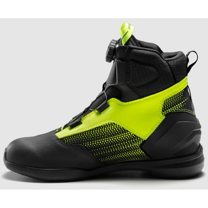 Bottes de moto Rebelhorn CORE noires et jaune fluo