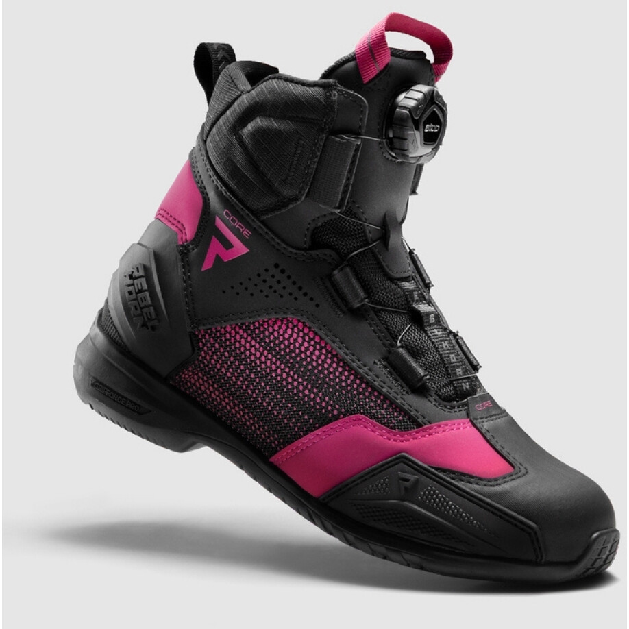 Bottes de moto Rebelhorn CORE noires et roses