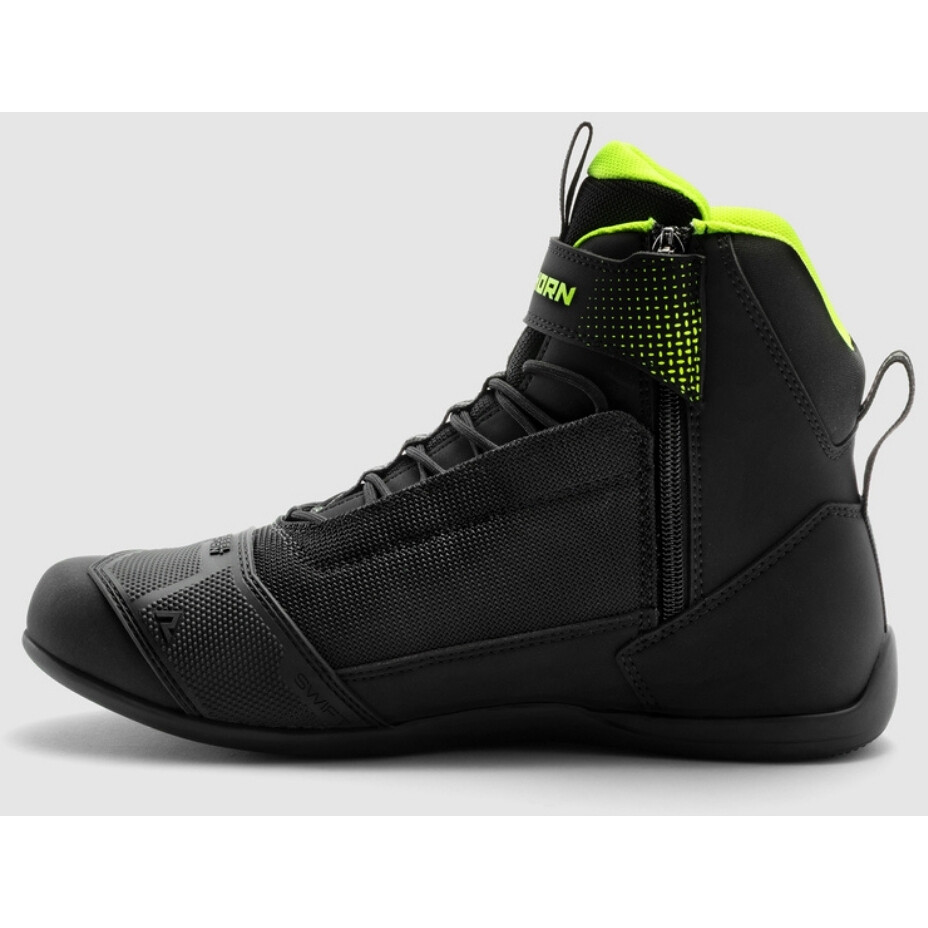 Bottes de moto Rebelhorn SWIFT noires et jaune fluo