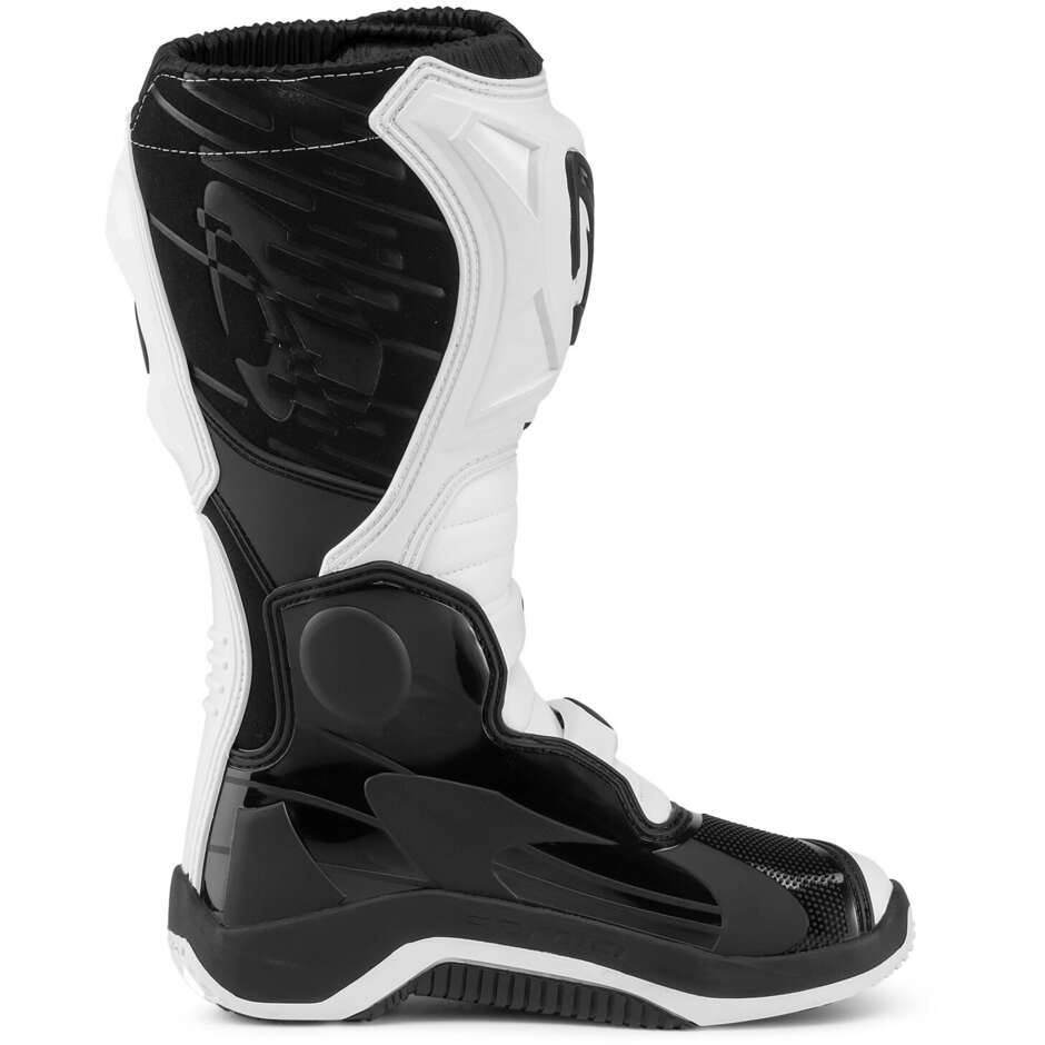 Bottes de moto trial MX Forma TRACTION blanches et noires
