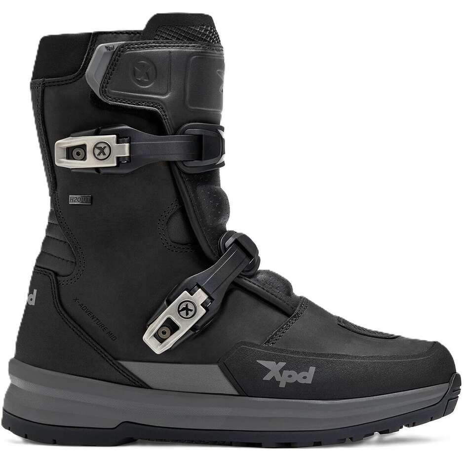 Bottes de moto Xpd X-ADVENTURE MID H2OUT noires