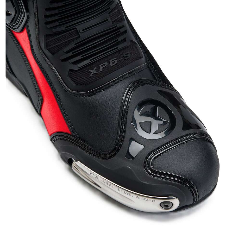 Bottes de moto Xpd XP6-S noires/rouges
