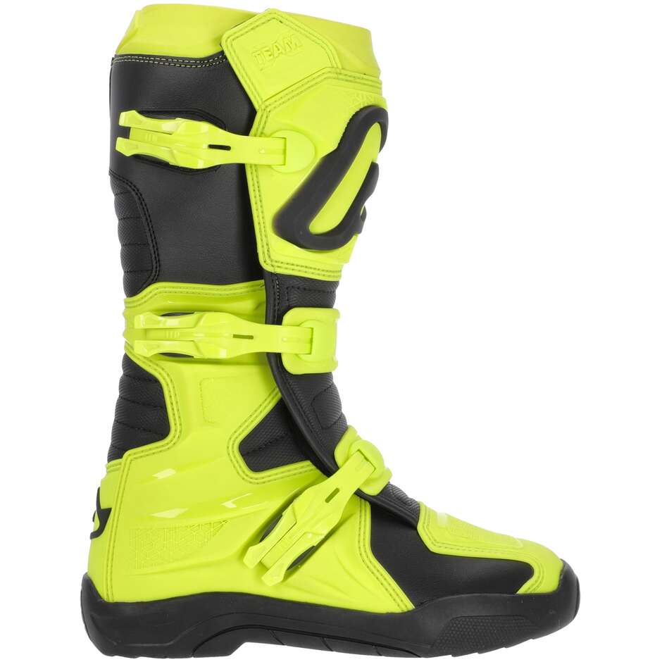 Bottes de motocross ACERBIS X-TEAM 2.0 Noir/Jaune fluo