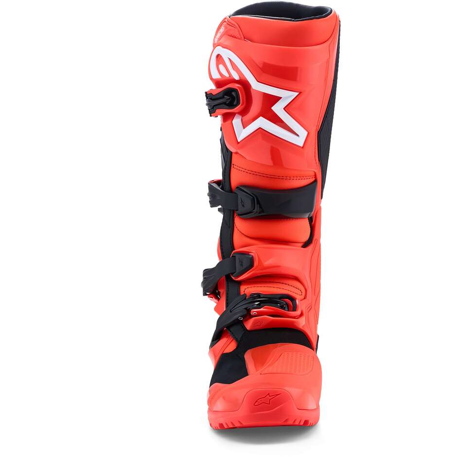 Bottes de motocross Alpinestars TECH 7 ENDURO Enduro Rouge fluorescent Noir