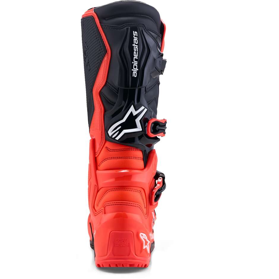 Bottes de motocross Alpinestars TECH 7 ENDURO Enduro Rouge fluorescent Noir