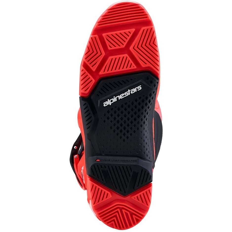 Bottes de motocross Alpinestars TECH 7 ENDURO Enduro Rouge fluorescent Noir