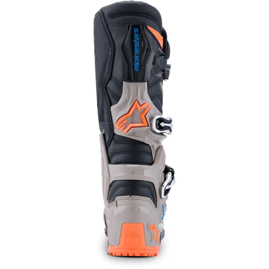 Bottes de motocross enduro Alpinestars TECH 7 ENDURO Noir Gris chaud Orange fluo