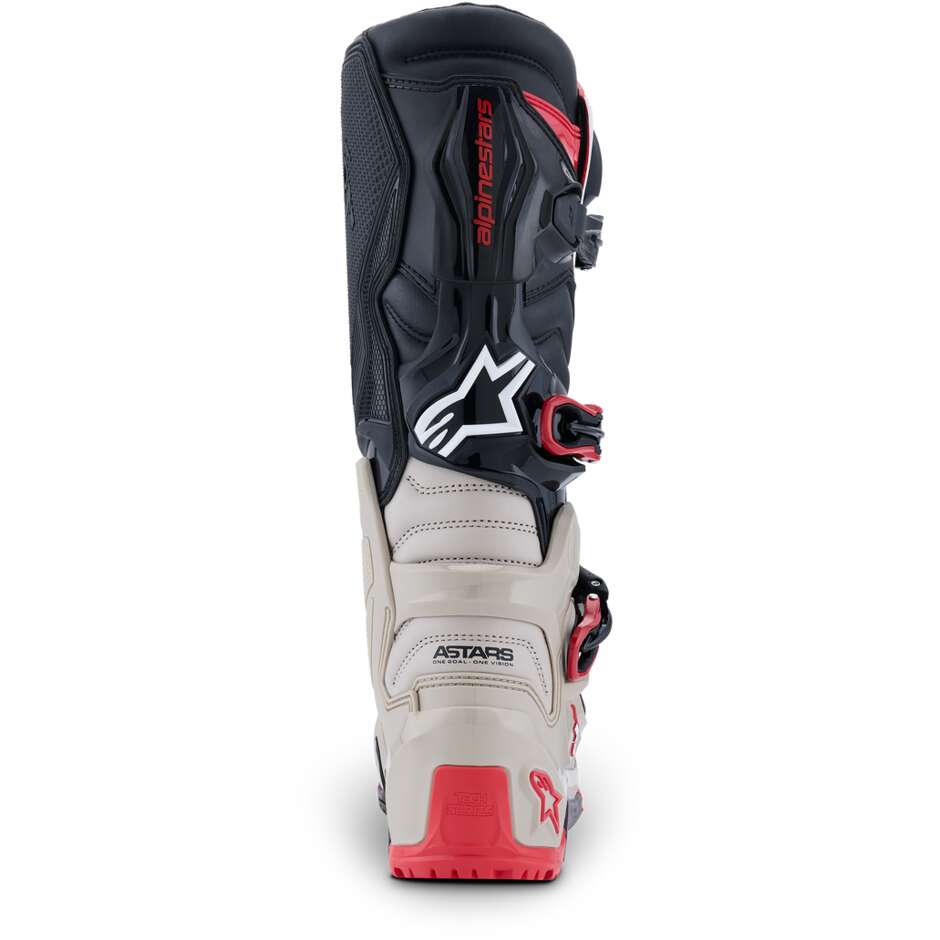 Bottes de motocross enduro Alpinestars TECH 7 ENDURO Noir Gris clair Rouge vif