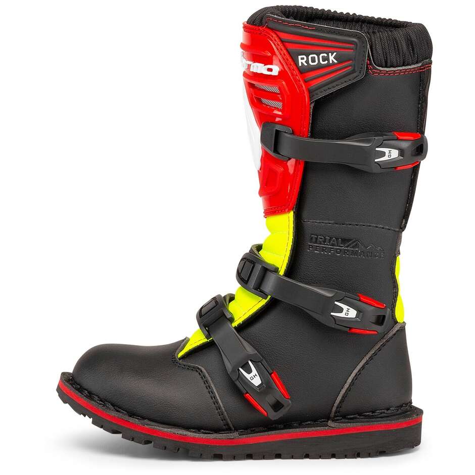 Bottes Enfant Trial Forma ROCK Noir Rouge Jaune