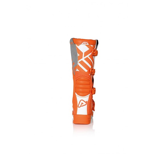 Bottes Moto Acerbis X-TEAM Cross Enduro Orange Blanc