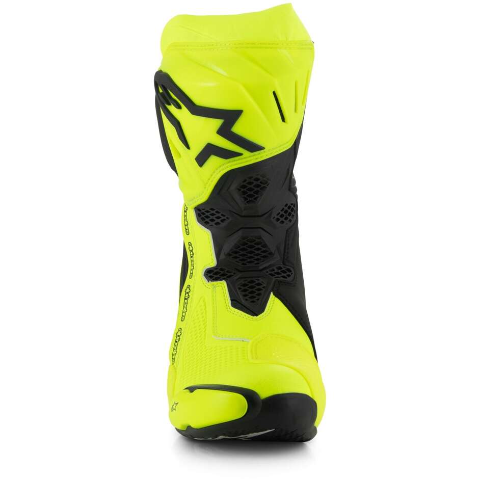 Bottes moto Alpinestars SUPERTECH R Jaune Fluo Noir