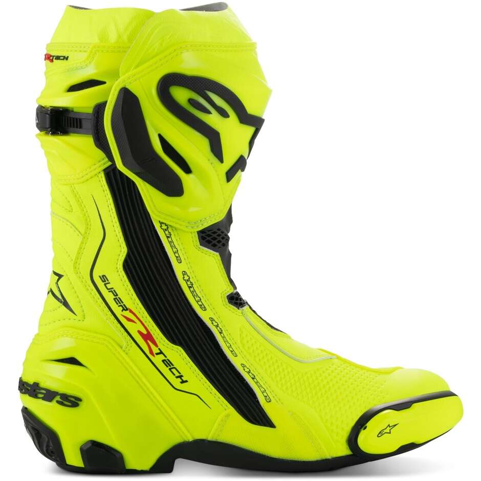 Bottes moto Alpinestars SUPERTECH R Jaune Fluo Noir