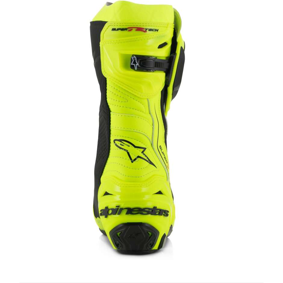 Bottes moto Alpinestars SUPERTECH R Jaune Fluo Noir