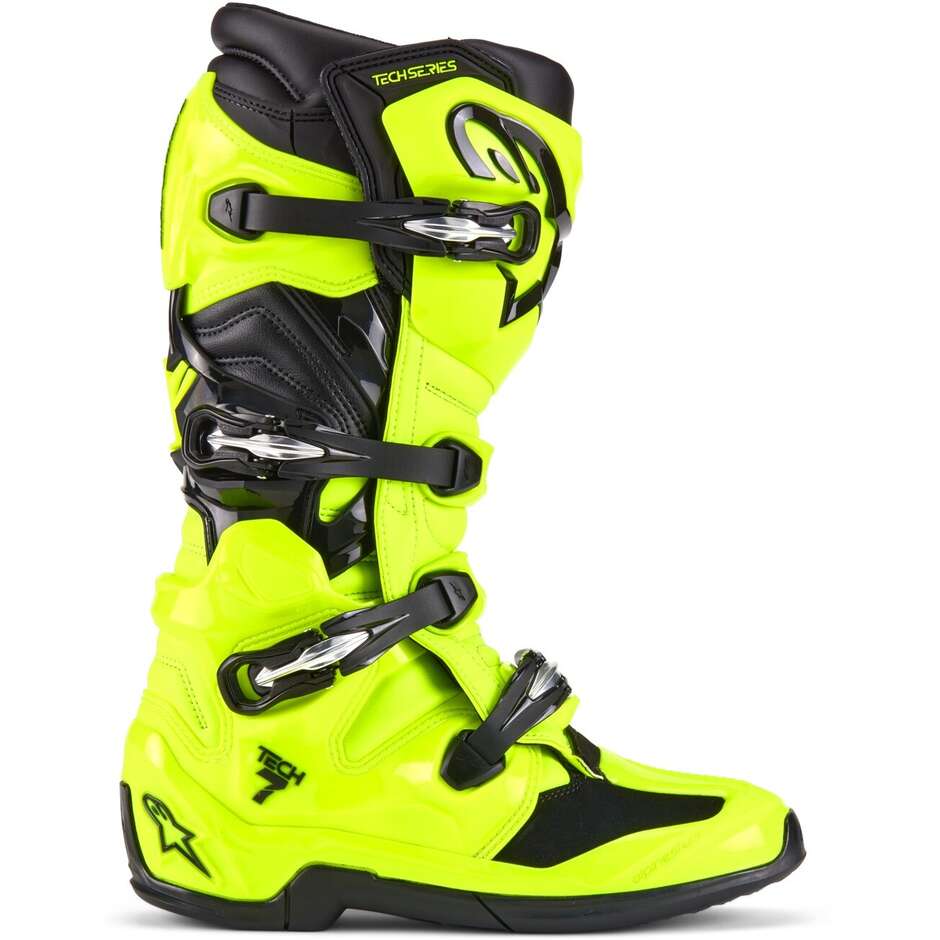 Bottes Moto Alpinestars TECH 7 Cross Enduro Jaune Fluo Noir