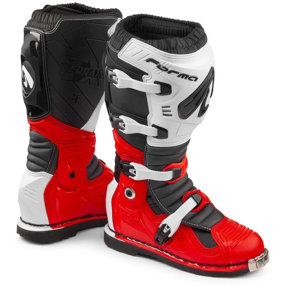 Bottes Moto Cross Enduro Forma TERRAIN EVOLUTION TX Rouge Blanc