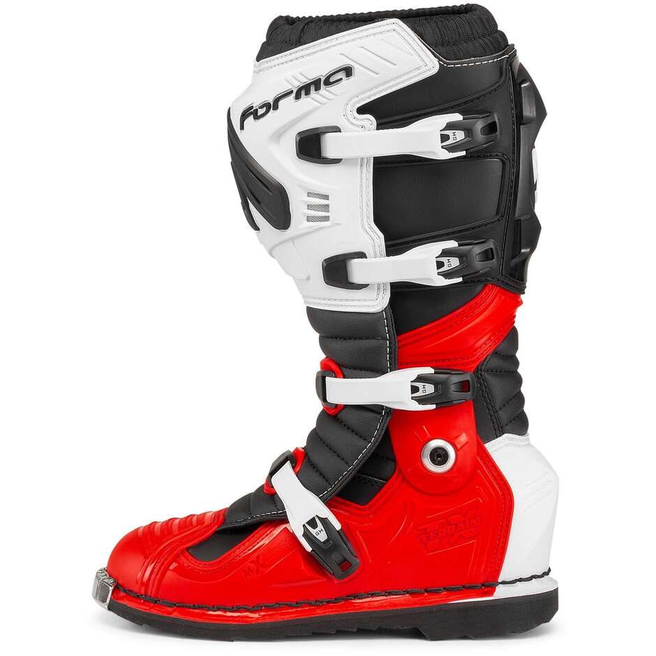 Bottes Moto Cross Enduro Forma TERRAIN EVOLUTION TX Rouge Blanc