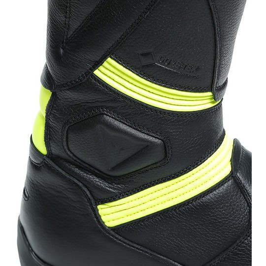 Bottes moto de tourisme Dainese FULCRUM Gore-Tex Noir Jaune Fluo