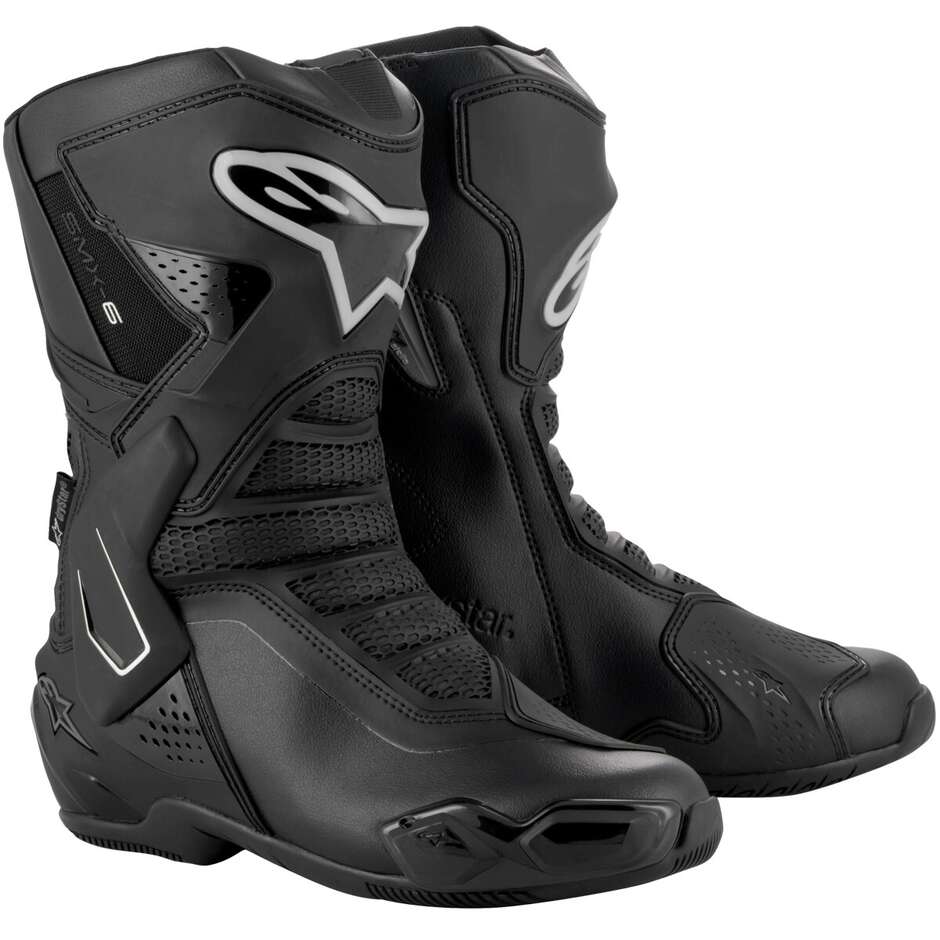 Bottes moto femme Alpinestars STELLA SMX-6 V3 DRYSTAR noir argent