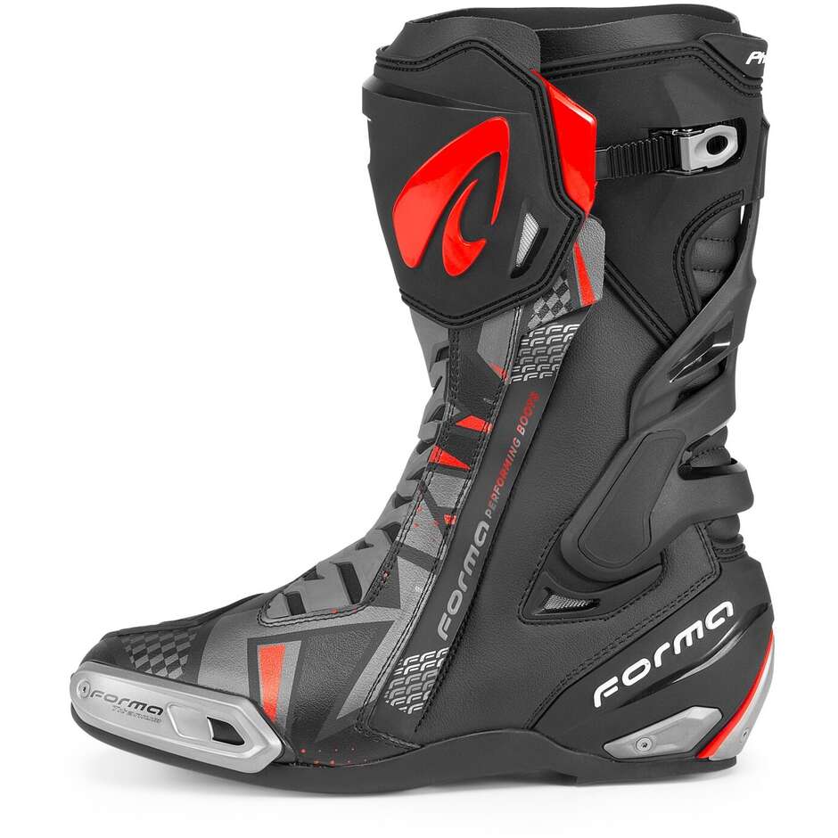 Bottes Moto Racing Forma PHANTOM Noir Gris Rouge