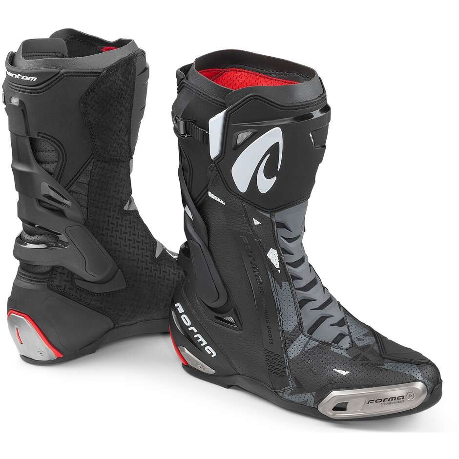 Bottes Moto Racing Forme Perforée PHANTOM FLOW Noir