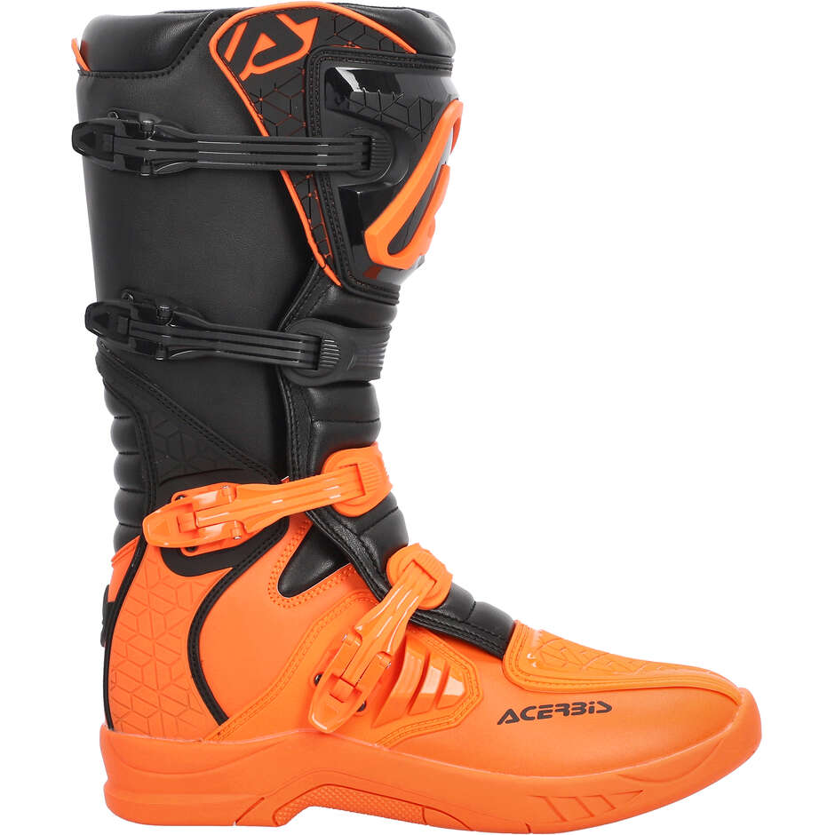 Bottes Motocross Enduro Acerbis X-TEAM orange noir