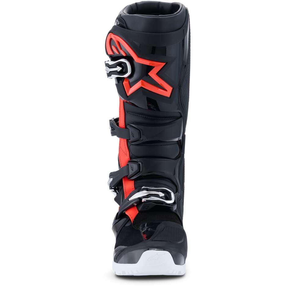 Bottes motocross enduro Alpinestars TECH 7 ENDURO DRYSTAR Noir Rouge Fluo Blanc