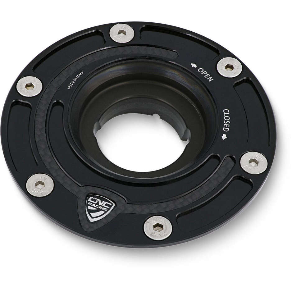 Bouchon de réservoir de carburant TSB02 - Bride de course en carbone CNC noire